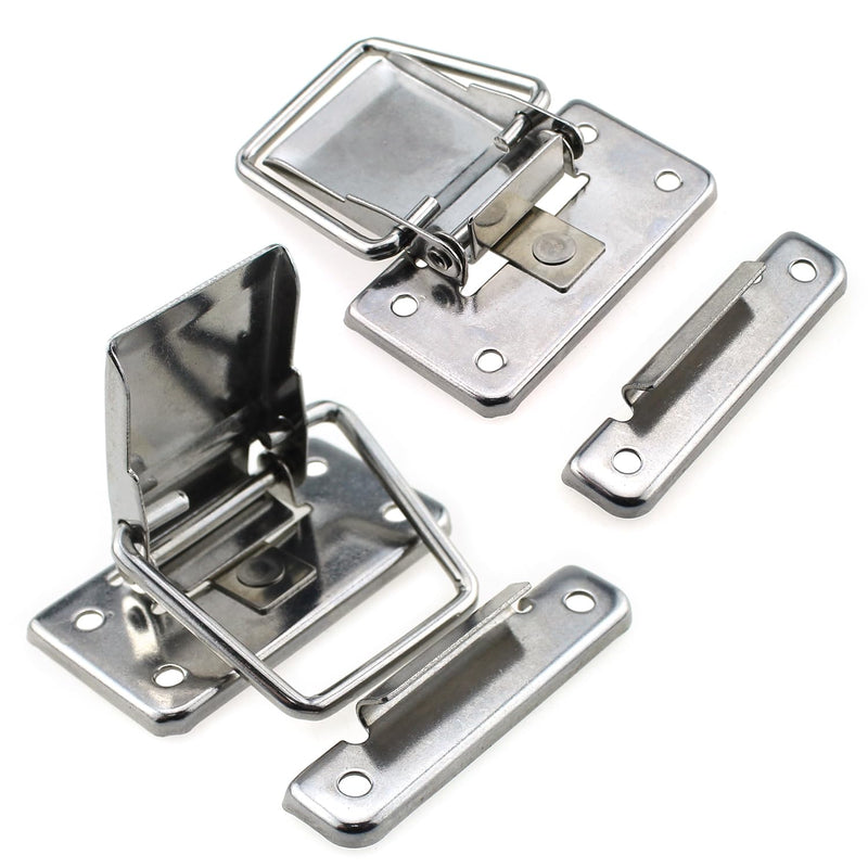 [Australia - AusPower] - LUORNG 2PCS Suitcase Box Cabinet Tool Cabinet Box Latch Lock Spring Loaded Toggle Latch Stainless Steel Hasp Box Door Latch for Insulated Box Fishing Box Tool Box and Luggage 