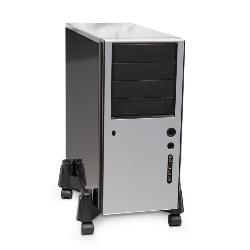 [Australia - AusPower] - Mobile Desktop Tower Computer Floor Stand Rolling Caster Wheels and Adjustable Width from 6 to 10 Inches 