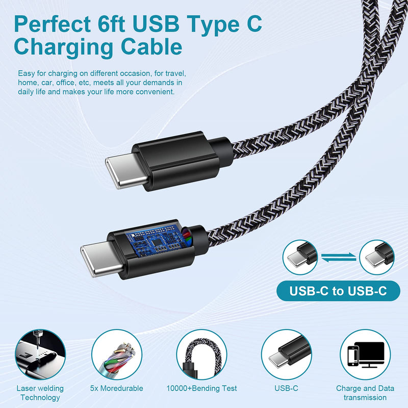 [Australia - AusPower] - Disoper USB C Fast Car Charger,Dual Port Car Adapter for Pad Pro11/12.9'',Pixel 6,5,Samsung Galaxy A52 5G/S9/S21/S20 Ultra/S20FE/S10/A51,Note 21/20/10,Oneplus Nord,9,6FT USB Type C Cable, Black 