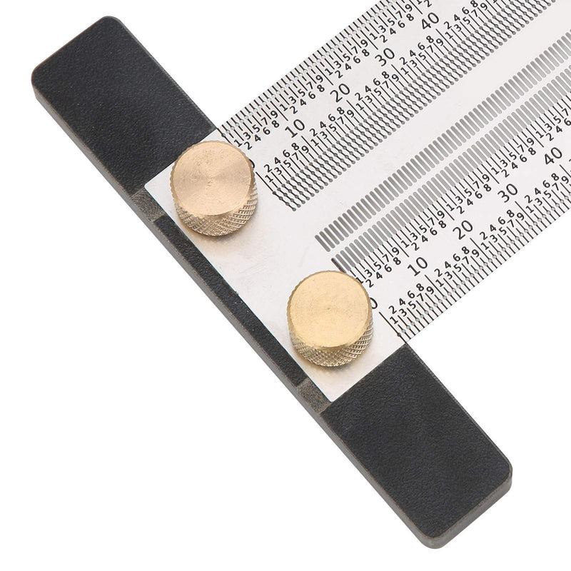 [Australia - AusPower] - 200mm T Square Ruler, High-precision Woodworking T Ruler Marking Ruler DIY Measuring Scribe Line Tool, Stainless Steel Marking T-Rule for Woodworking Marking 