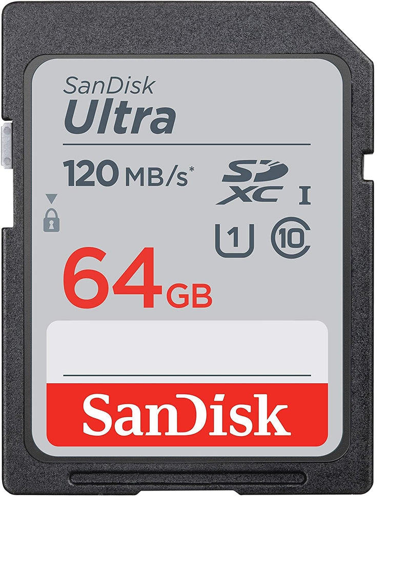 [Australia - AusPower] - SanDisk 64GB SDXC SD Ultra Memory Card Works with FujiFilm FinePix XP120, XP130, XP140 Underwater Digital Camera (SDSDUN4-064G-GN6IN) Bundle with (1) Everything But Stromboli Card Reader 