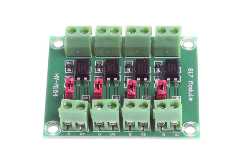 [Australia - AusPower] - NOYITO PC817 4-Channel Optocoupler Isolation Board Voltage Converter Adapter Module 3.6-30V Driver Photoelectric Isolated Module 