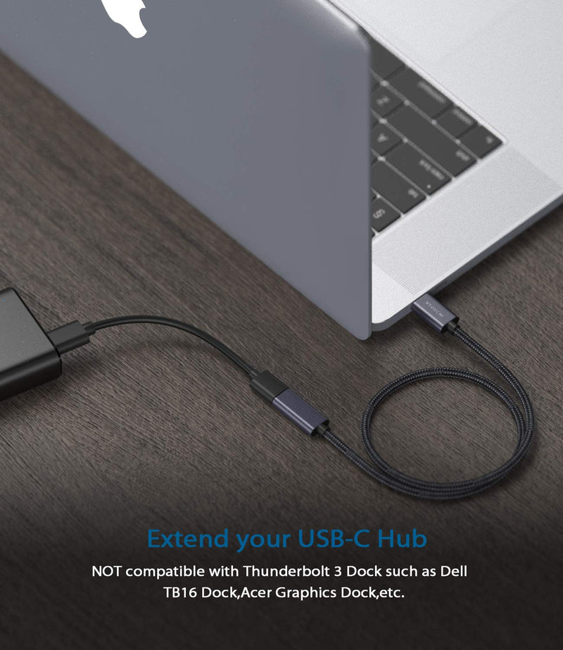 [Australia - AusPower] - USB C Extension Cable，Stouchi 10gbps USB C 3.1 Male to Female Charging &Audio Data Transfer Cable Compatible for iPhone 12 Wireless Charger, Thunderbolt 3 MacBook Pro, Google Pixel 2 2 XL 3（3.3 FT） 3.3 ft 