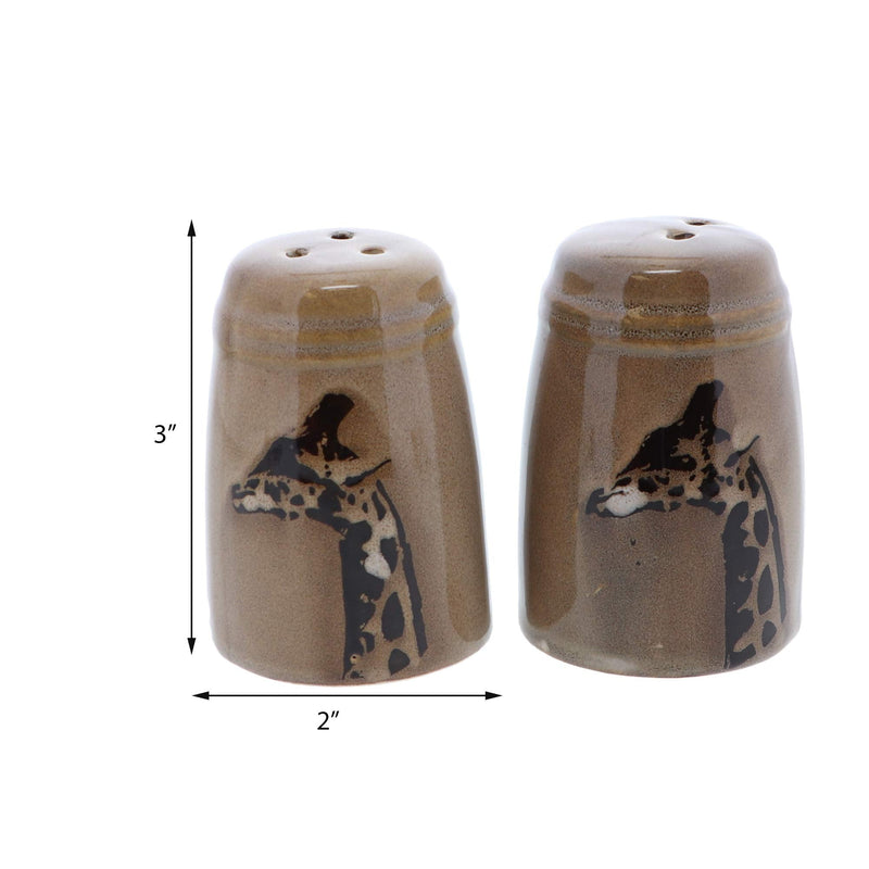 [Australia - AusPower] - Animal Salt & Pepper Shaker Sets for Men Kitchen Home Décor - Giraffe 