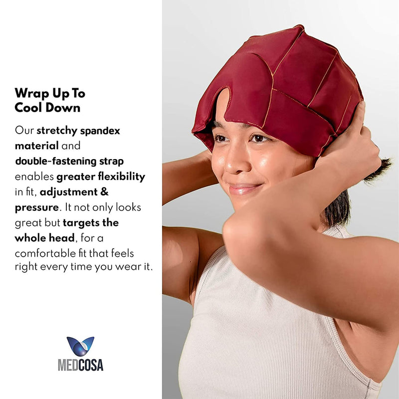 [Australia - AusPower] - Medcosa Headache and Migraine Relief Wrap | Stay Chilled When a Migraine Strikes | Keep Your Head Cool with Our Double Function Mask & Hat | Ice Beanie Migraine Relief Products 