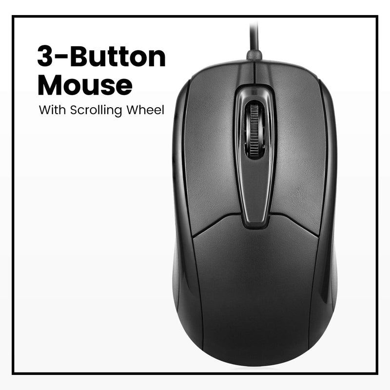 [Australia - AusPower] - Perixx Perimice-209 P, Wired PS2 Mouse with 1000 DPI Resolution, Black, (10442) 
