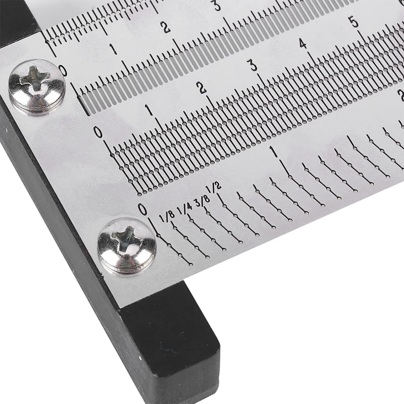 [Australia - AusPower] - T Type Marking Ruler Hole Ruler Woodworking Marking Scribing Line Ruler Carpenter Line Gauge Measuring Tool (8 inches) 