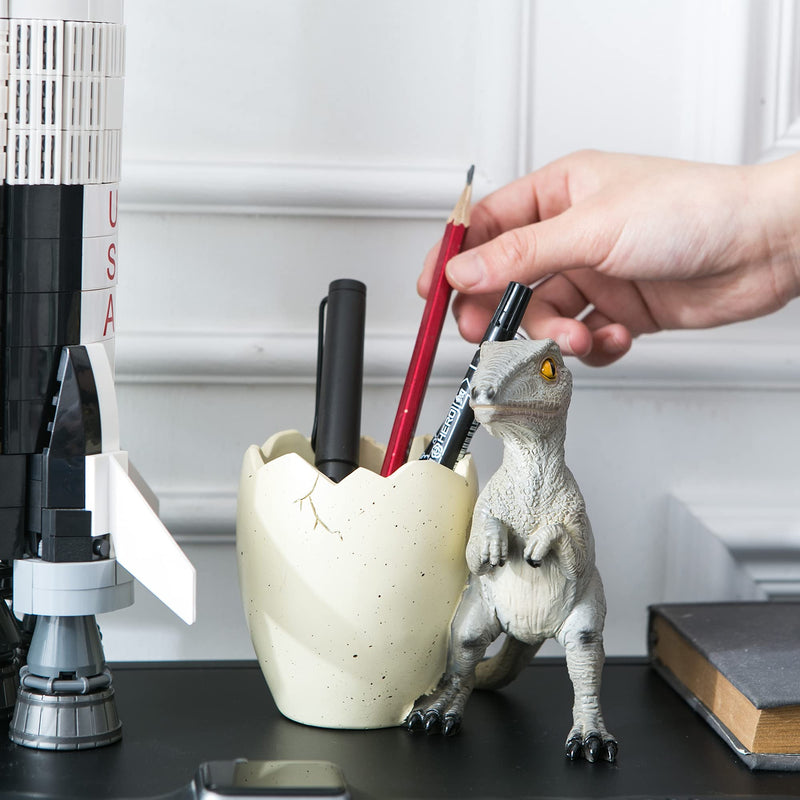 [Australia - AusPower] - Ballis Cute Pencil Holder Funny Dinosaur Desk Accessories,Pen Organizer for Home and Office Decorative Supplies,Decor Toothcup,Resin Gift for Man and Women 