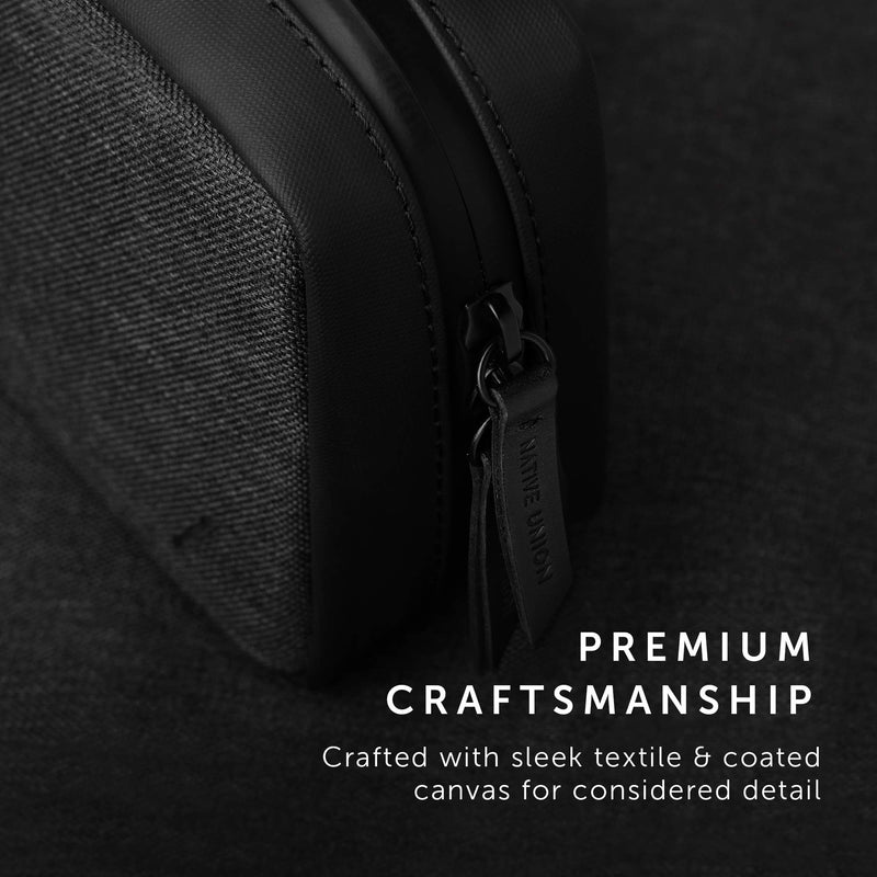 [Australia - AusPower] - Native Union Stow Organizer – Premium Travel Tech Kit Crafted with Durable Canvas – Keep Essentials Organized with Flexible Storage & Quick-Access Pocket for Cables, Chargers, SIM Cards & More (Slate) Slate V2 