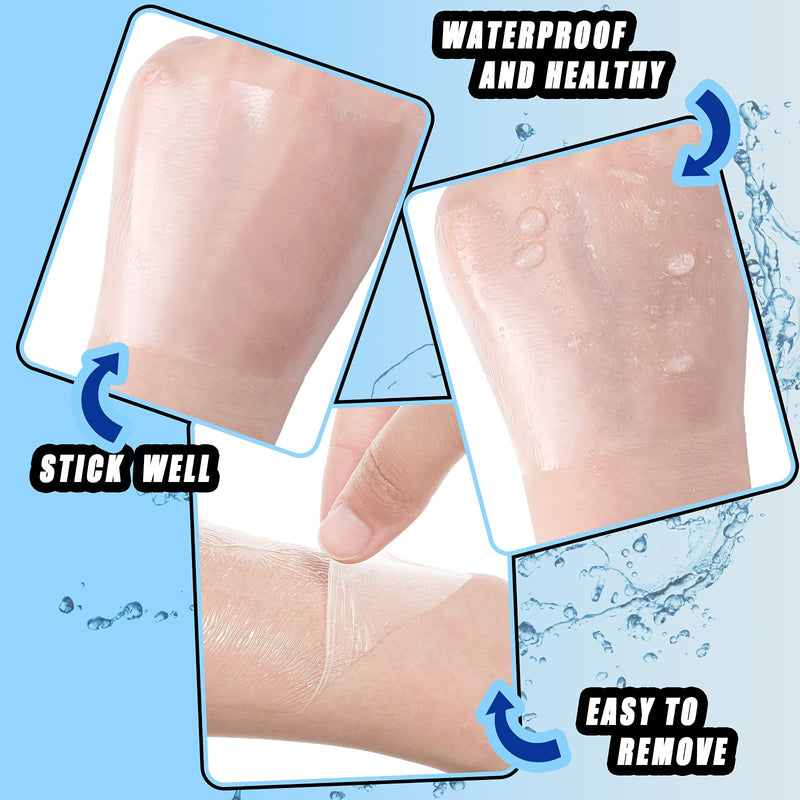 [Australia - AusPower] - Transparent Stretch Adhesive Bandage Waterproof Bandage Clear Adhesive Bandages Dressing Tape for (7.9 Inch x 10.9 Yard) 7.9 Inch x 10.9 Yard 