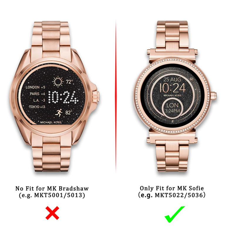 [Australia - AusPower] - Diruite 3-Pack for Michael Kors Access Sofie Screen Protector, 2.5D 9H Hardness Tempered Glass Screen Protector for MKT5022 / MKT5036 Smart Watch 