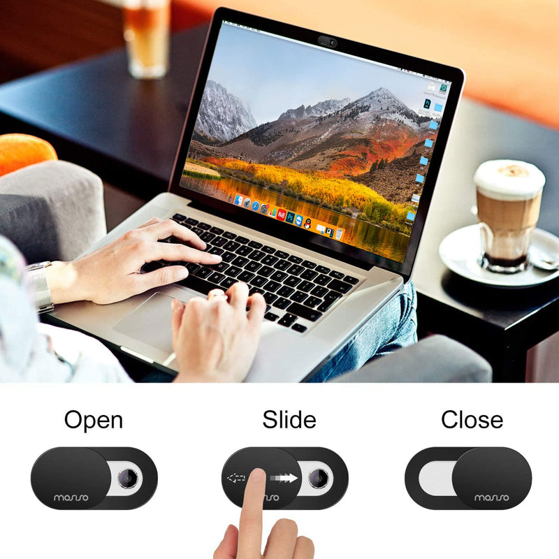 [Australia - AusPower] - MOSISO Webcam Cover Slide, 0.027 inch Sliding Blocker Laptop Camera Cover Lens Blocker Shell Sticker Compatible with MacBook Air/Pro/Tablet/Notebook Ultra Thin Privacy Security Protector(2 Pack) 