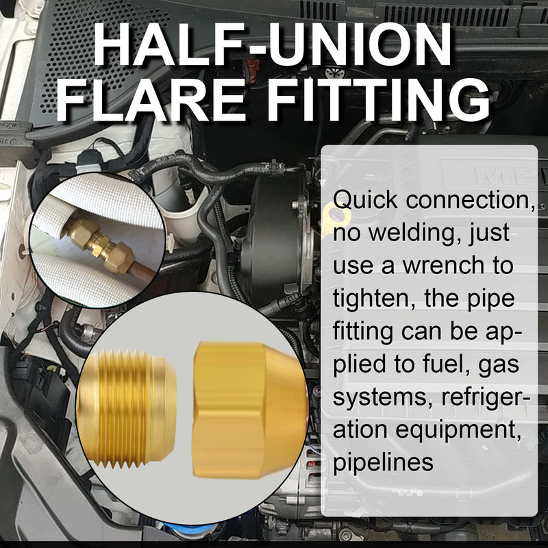 [Australia - AusPower] - TAISHER Metals Brass 2PCS 3/4 Inch Flare x 3/4 Inch Flare Coupler Tube Fitting, Pipe Connector Union Gas Adapter 3/4" Flare x 3/4" Flare 2 