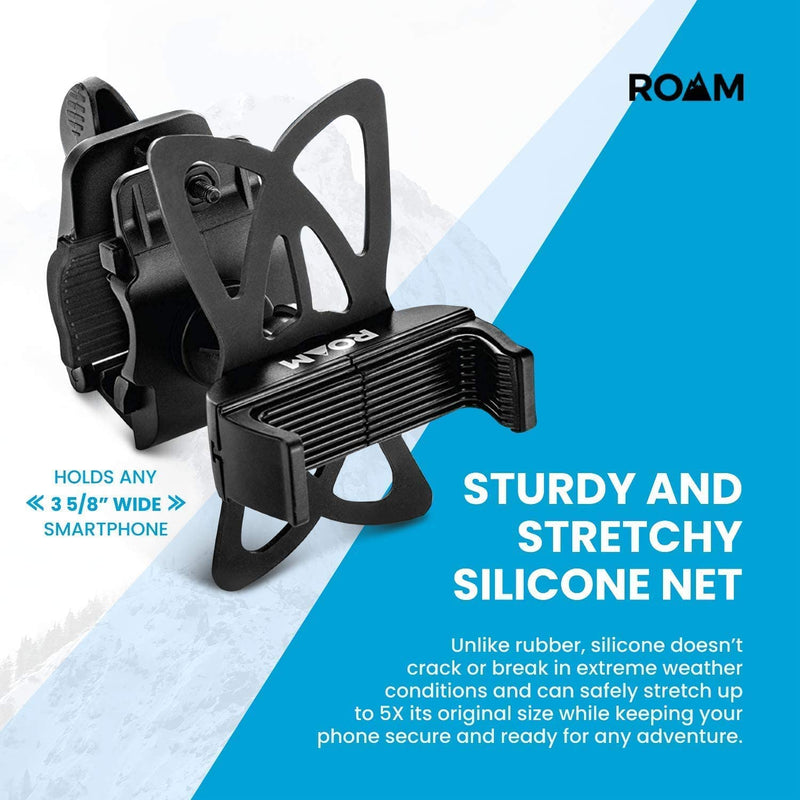 [Australia - AusPower] - Roam Handlebar Bike Phone Mount - Universal, Adjustable Bicycle Phone Holder for Motorcycle, Classic, Electric and Mountain Bike - Compatible with iPhone & Android Devices 