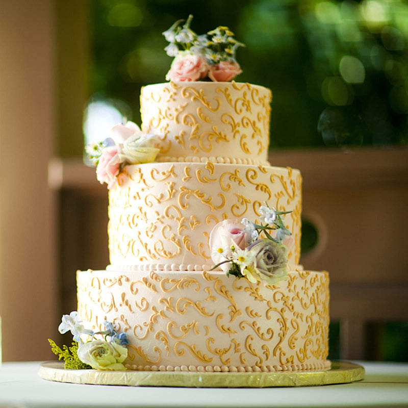[Australia - AusPower] - Cake Sticks Support Rods with Cake Board Drums,White Plastic Cake Separator Plates for Chic Multi-Tiered Cake in The Party,Wedding,Birthday,4PCS Plates with 32 PCS Rods 