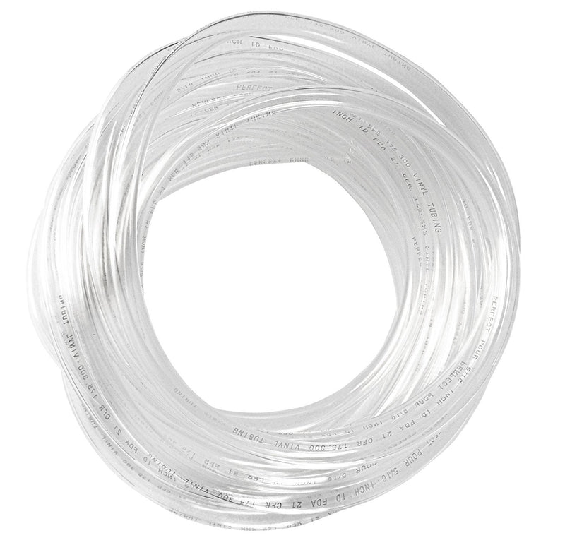 [Australia - AusPower] - 25 Feet - 5/16" ID 7/16" OD Clear Vinyl Tubing Food Grade Multipurpose Tube for Beer Line, Kegerator, Wine Making, Aquaponics, Air Hose by Proper Pour 25 feet 