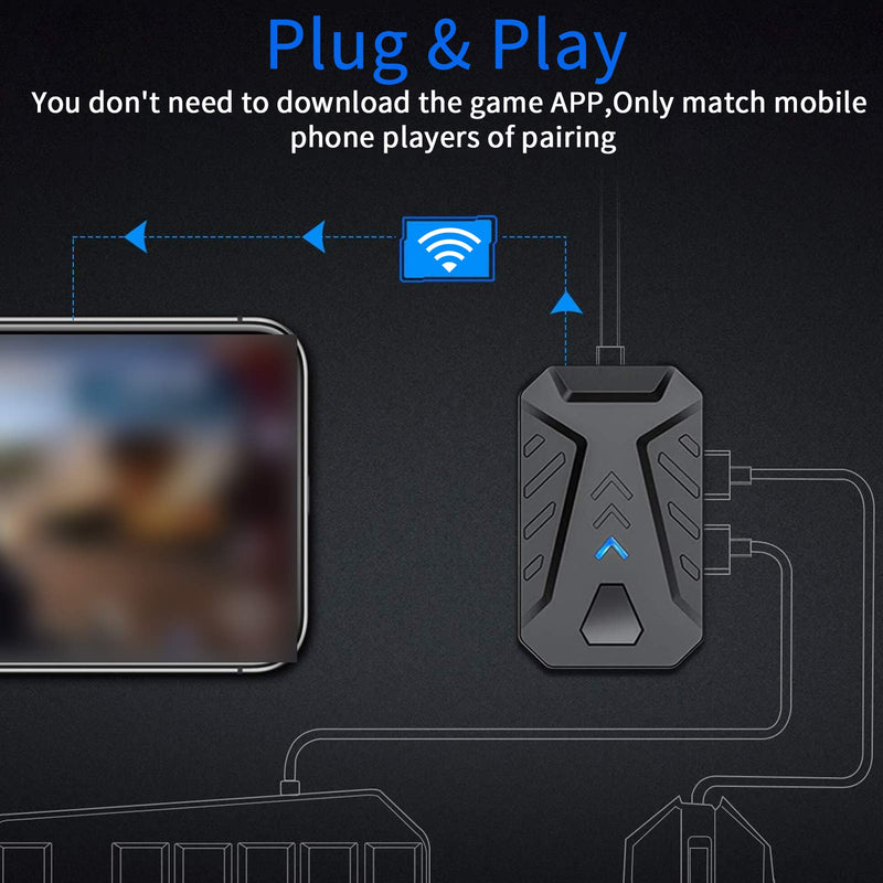[Australia - AusPower] - CiCiglow Gaming Keyboard and Mouse Converter,Keyboard and Mouse Adapter,Bluetooth Keyboard and Mouse Converter,Mobile Game Converter,Suitable for iOS/Android System (Mix Pro) Mix Pro 