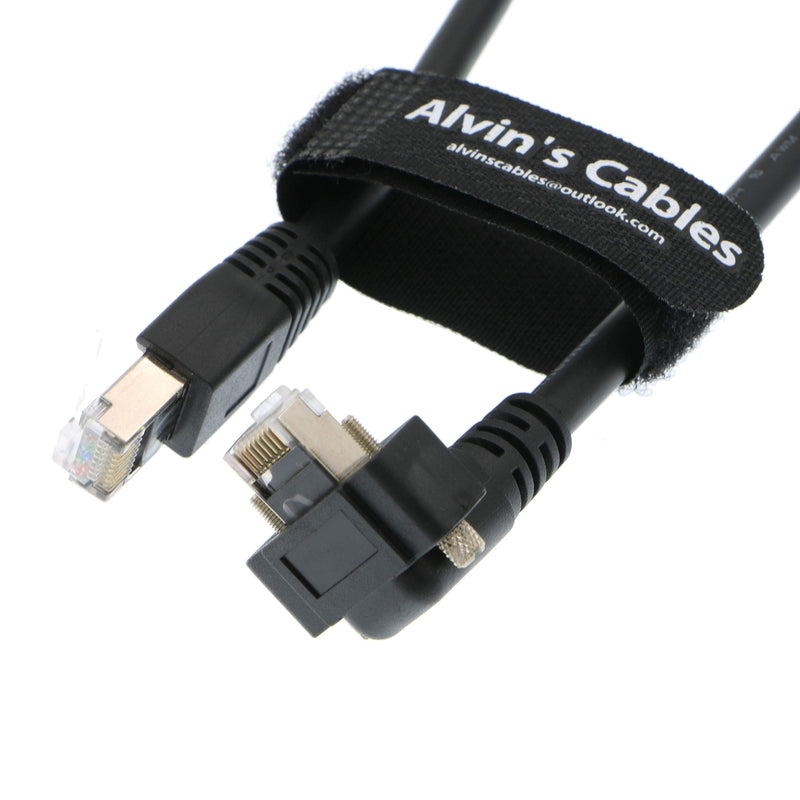 [Australia - AusPower] - Alvin's Cables GigE Cat6 Screw Lock Horizontal Right Angle RJ45 DrC Cable for Basler Cameras 5M 90 Degree screw lock RJ45 