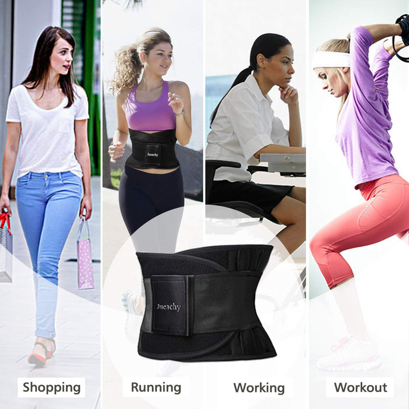 [Australia - AusPower] - Jueachy Waist Trainer for Women Breathable Waist Trimmer Belly Band Stomach Shaper for Women Small Black 