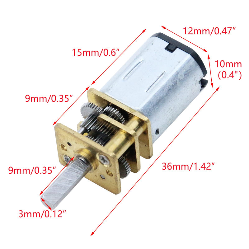 [Australia - AusPower] - Antrader 30 RPM DC 6V Micro DC Geared Electric Motor GA12-N20 Mini Deceleration Gear Reduction Motors for RC Car, Robot Model, DIY Engine Toys 