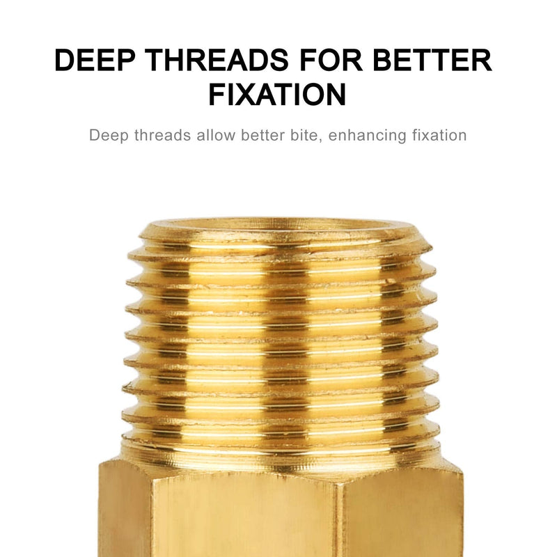 [Australia - AusPower] - SUNGATOR Brass Hose Fitting, Adapter, 3/8" Barb x 3/8" NPT Male Pipe (2-Pack) 