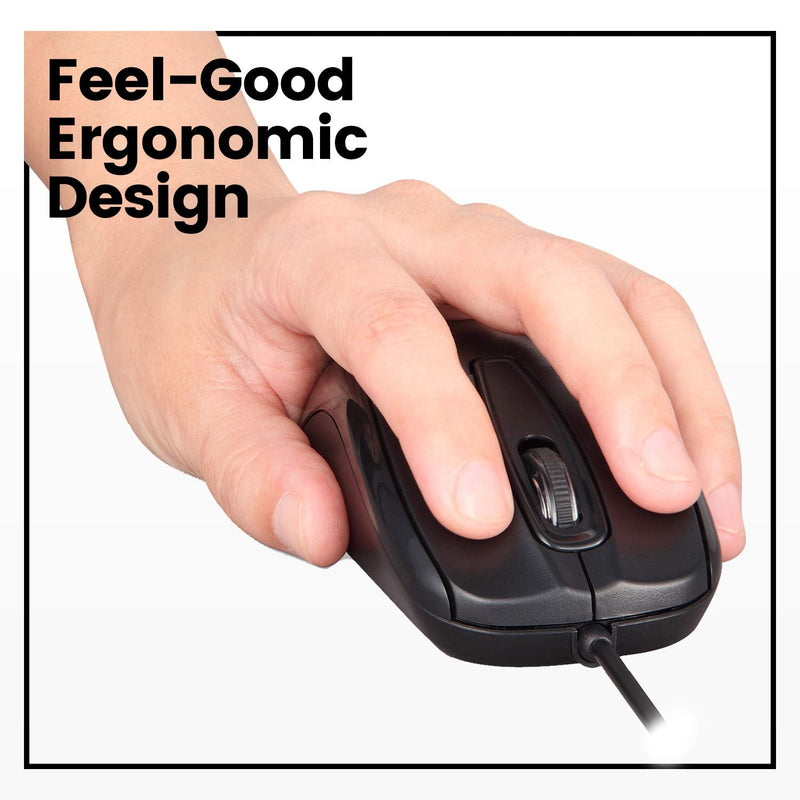 [Australia - AusPower] - Perixx Perimice-209 P, Wired PS2 Mouse with 1000 DPI Resolution, Black, (10442) 