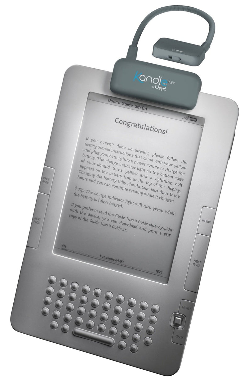 [Australia - AusPower] - Kandle by Ozeri Flex Book Light -- LED Reading Light Designed for Books and eReaders. Graphite 