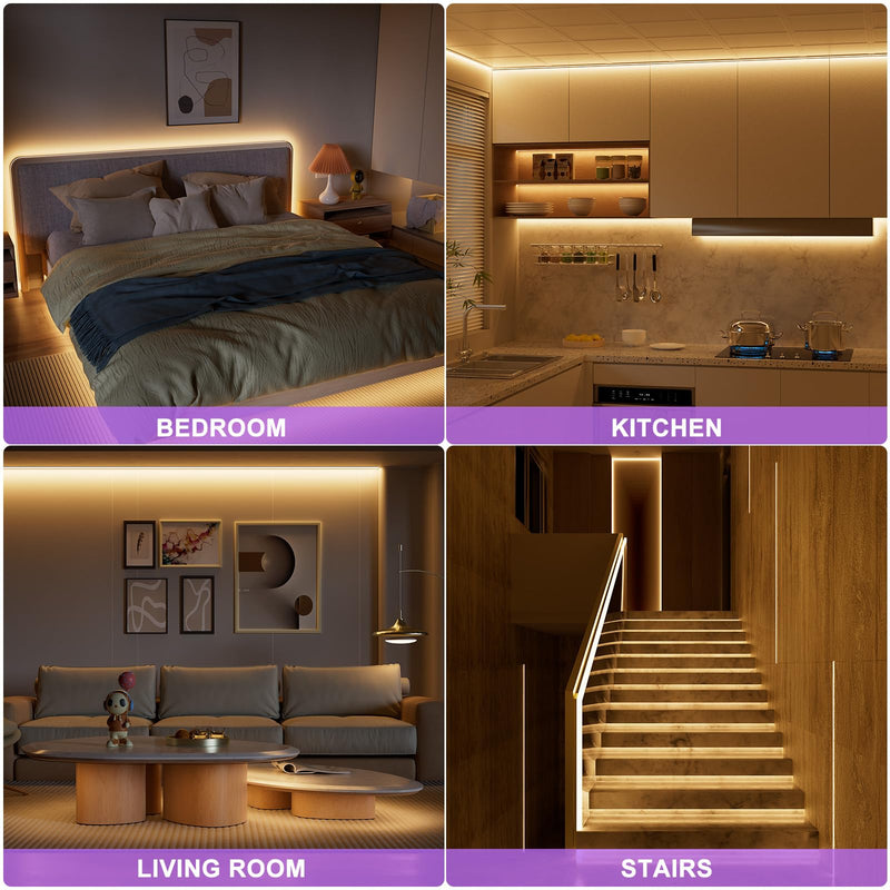 [Australia - AusPower] - MIWISE COB LED Strip 32.8ft/10m,CRI 90+ Warm White 3000K High Lumen Super Bright Flexible DC24V LED Tape Light,for Cabinet Home Office DIY Lighting Projects(Adapter&Controller NOT Included) 3000K-32.8ft/10m 