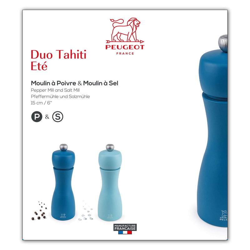 [Australia - AusPower] - "Peugeot Tahiti DUO Summer Salt and Pepper Mill Set 15cm - 6"". 2 Shades of Blue" (2/33279) 