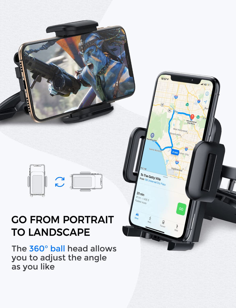 [Australia - AusPower] - Cell Phone Holder for Car, CD Slot Car Phone Mount, One Button Release Easy Installation CD Player Car Phone Holder Mount Compatible with iPhone13 12 Mini 11 Pro XR XS MAX Galaxy S20 S20+ S10 S9 S8 Black-1pcs 