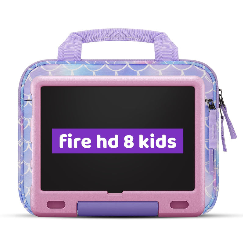 [Australia - AusPower] - Choco Mocha Tablet Bag for Kids（10inch & 12.5inch） 10inch（10.5 x 8.5 x 1.3） Mermaid-Purple 10inch 