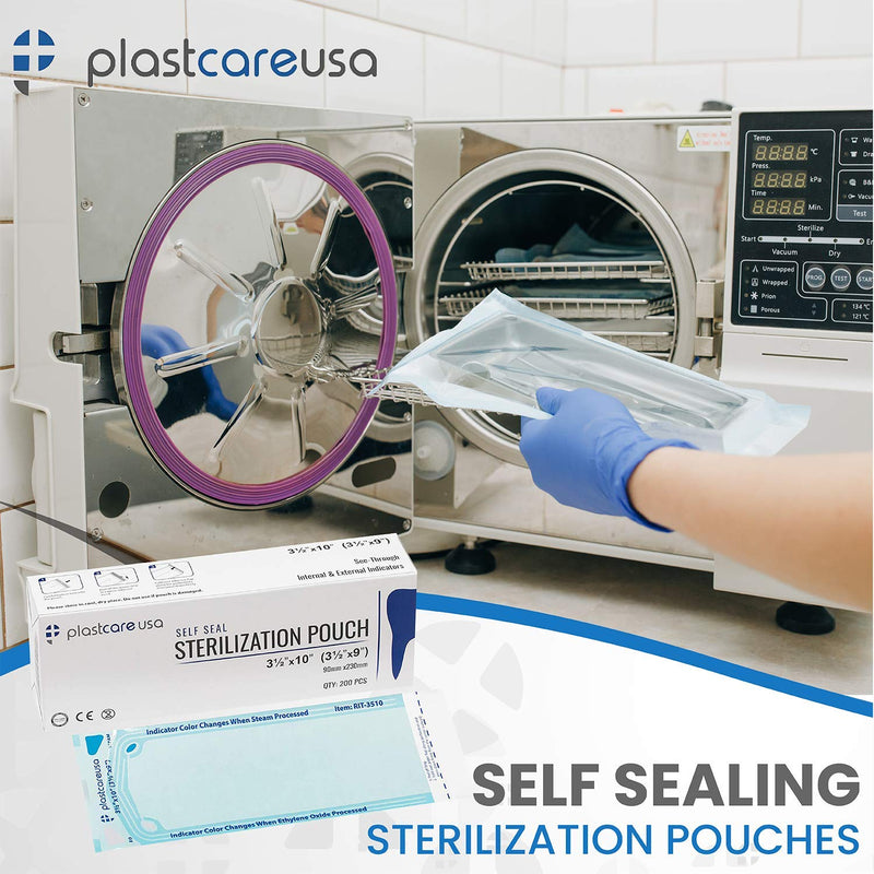 [Australia - AusPower] - 400 2.25 x 4 Inch Self Sterilization Autoclave Pouches for Cleaning Tools, Sterilizer Bags for Dental Offices, Pouch for Dentist Tools, 2 Boxes of 200 