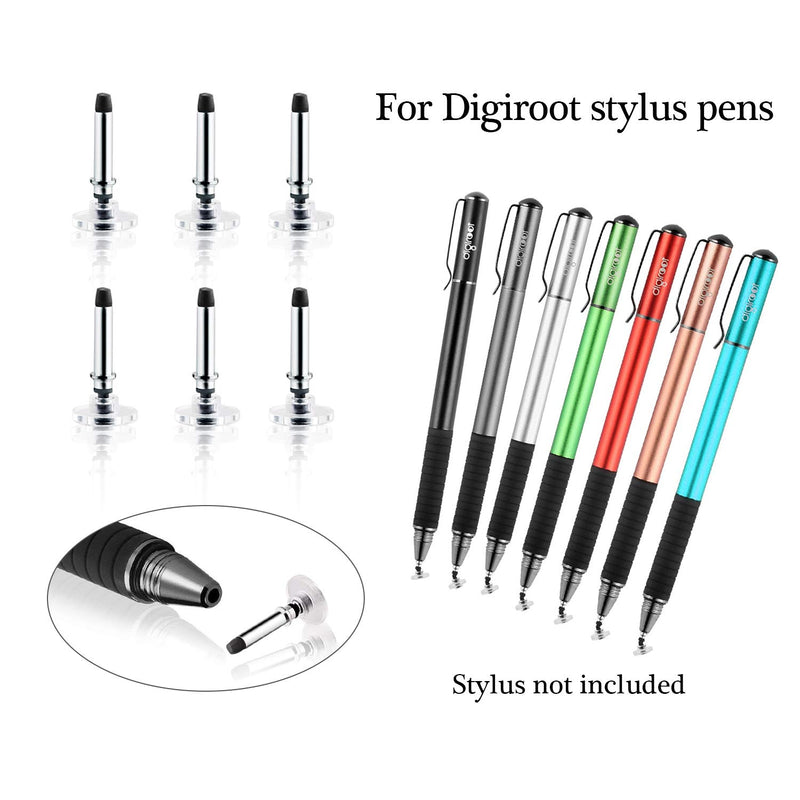 [Australia - AusPower] - Digiroot High Precision Replacements Disc Tips for Digiroot Capacitive Stylus Pens(6-Pack) 