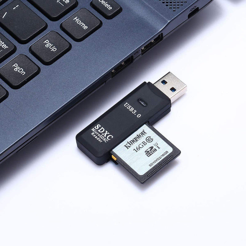 [Australia - AusPower] - CFIKTE USB Card Reader，2 in 1 USB 3.0 HighSpeed Memory Card Reader Adapter for Micro SD, Micro SDHC, Micro SDXC, TF, SD Card, SDHC, SDXC, Dual Slots Hub,Up to 5Gbps Write and Read Speed (2 Pack) 2 PACK 