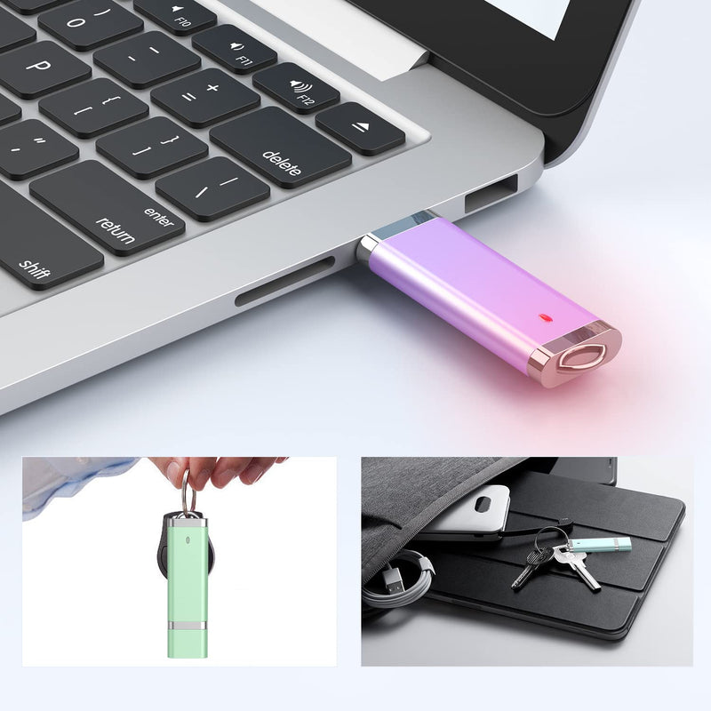 [Australia - AusPower] - GARMESE Flash Drive 5 Pack 64GB USB 2.0 Flash Drives 64G Thumb Drives Cute USB Memory Sticks with LED Indicator Keychain Hole 5 Color (Blue, Green, Pink, Purple, Yellow) multicolor 
