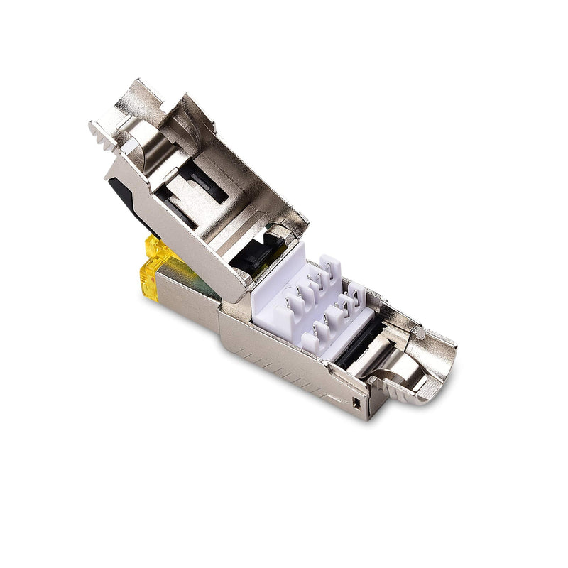 [Australia - AusPower] - Cable Matters 6-Pack Tool Free Shielded RJ45 Cat 8, Cat8 Field Termination Plug, Cat8 Connector, Cat8 Plug 