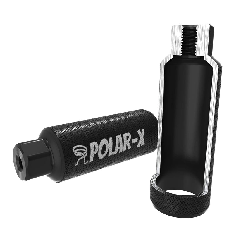 [Australia - AusPower] - Volo Polar-X PEGFOR BMX Bicycle Foot Studs, Aluminum Alloy Non-Slip Leading Foot, Suitable for Mountain Bike Riding, Pegs Mountain Bike, BMX Foot Pegs, Suitable for 3/8 Inch Axles Black 