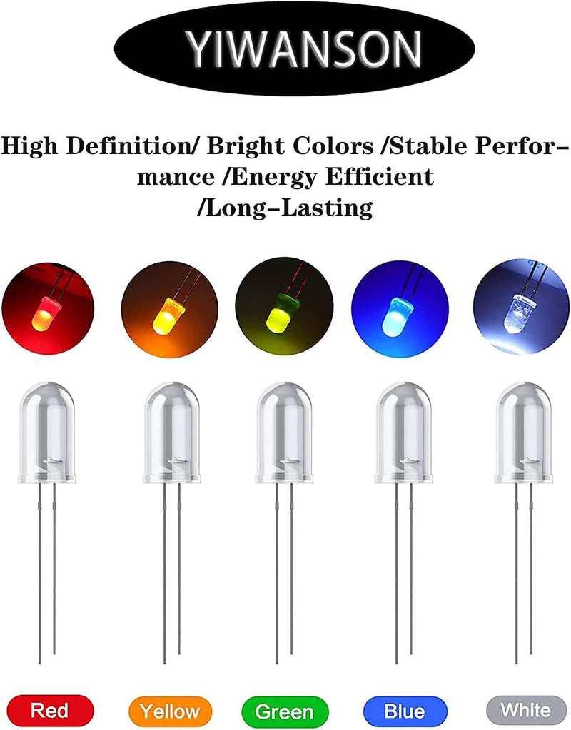 [Australia - AusPower] - YIWANSON 100 Pcs 3mm Led Diodes Assortment, Super Bright Mini Round Shape Light Bulb Beads Micro Lamp Electronic Project Kit, Individua Led Craft Lights for Projects, Green Light 3mm Green 