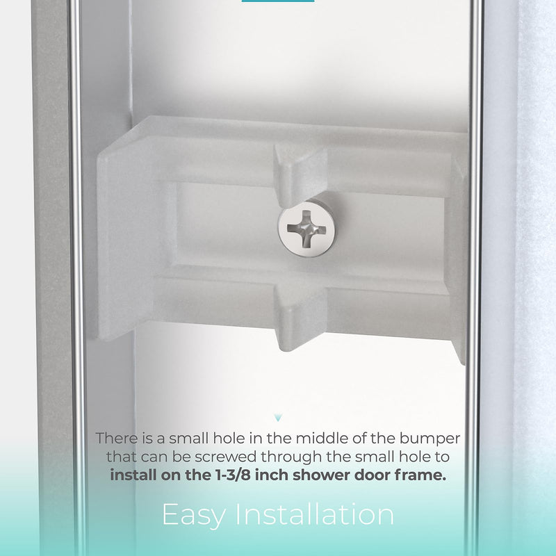 [Australia - AusPower] - Framed Sliding Shower Door Opaque Bumpers Suitable for All Kinds of Shower Glass Moving Doors,Clear Shower Doors Bumper Pads Ideal for Use with Sliding Tub Enclosure,Shower Door Replacement Parts,2 Pc 