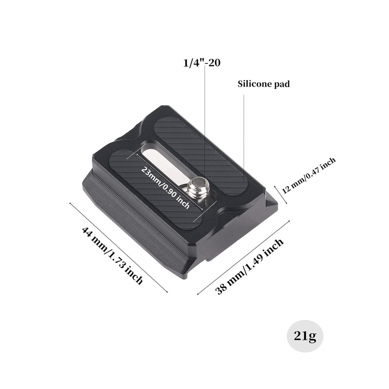 [Australia - AusPower] - FocusFoto Upper Quick Release Baseplate QR Plate for DJI Ronin RS3 Mini Gimbal Stabilizer, Compatible with RS2 RSC2 RS3 Pro Arca-Swiss Standard Camera Tripod Ballhead 