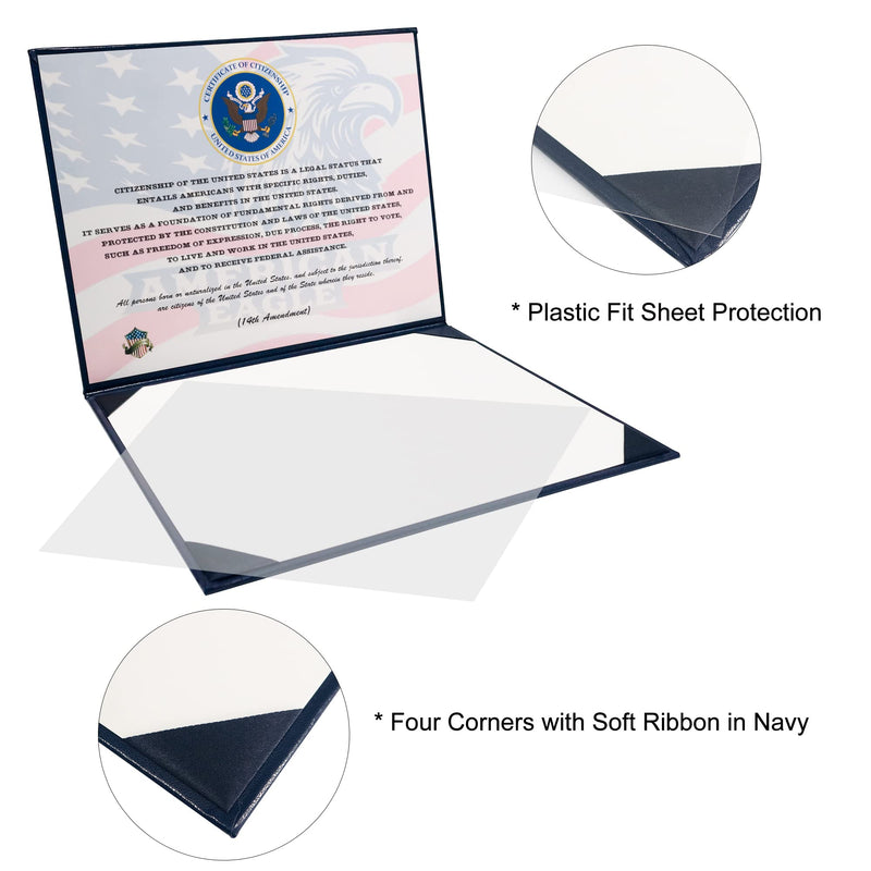 [Australia - AusPower] - GraduatePro US Citizenship Certificate Holder Naturalization Padded Leatherette Cover with Golden Great Seal of The United States for American Gifts 