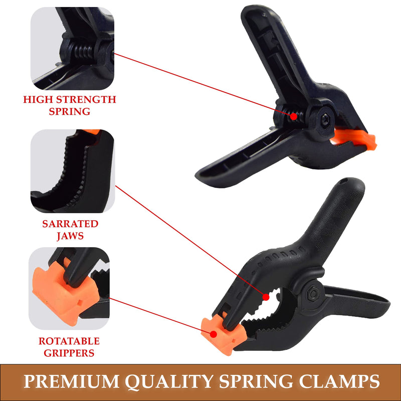 [Australia - AusPower] - The Body and Roots 10-Pack 4 inch spring clamps for Photography, Small clamps for crafts, Woodworking, Backdrop clips clamps for backdrop stand and other Home Improvement projects 