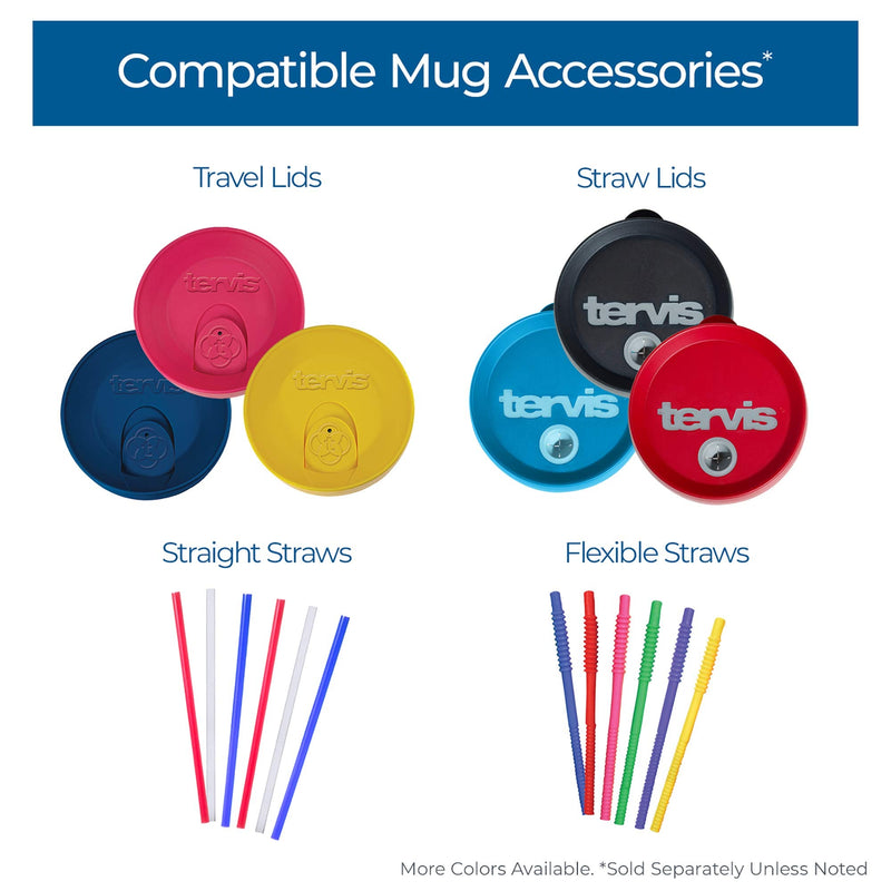 [Australia - AusPower] - Tervis Made in USA Double Walled Clear & Colorful Tabletop Insulated Tumbler Cup Keeps Drinks Cold & Hot, 16oz Mug, Clear 