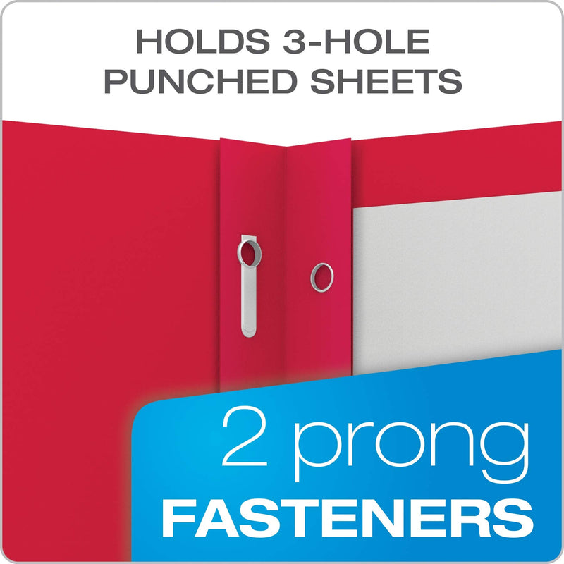 [Australia - AusPower] - Oxford 2 Pocket Folders with Prongs, Sturdy Plastic Portfolios, Anti-Tear Edges, Letter Size, Purple, Red, Blue, Green, Black, 5 Pack (89117) 