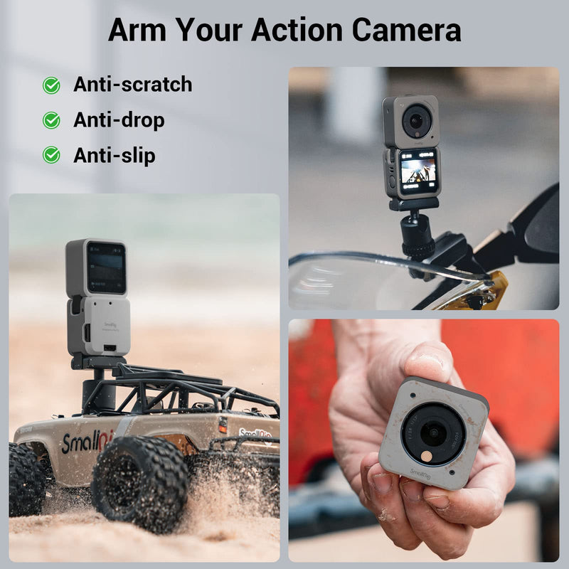 [Australia - AusPower] - SmallRig Dedicated Case Only for DJI Action 2 Dual-Screen Combo Camera, Comes with Magnetic Attachments, Grey - 3627 