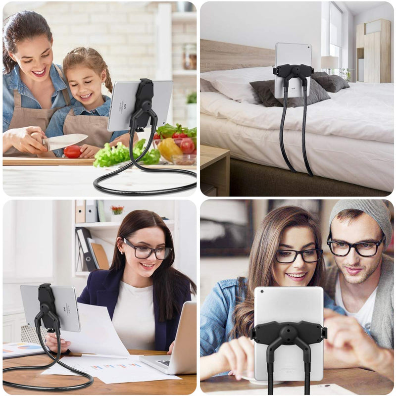 [Australia - AusPower] - B-Land Cell Phone Holder, Tablet Holder iPad Stand Universal Phone Stand, Lazy Bracket, DIY Flexible Gooseneck Mounts with Multiple Function 