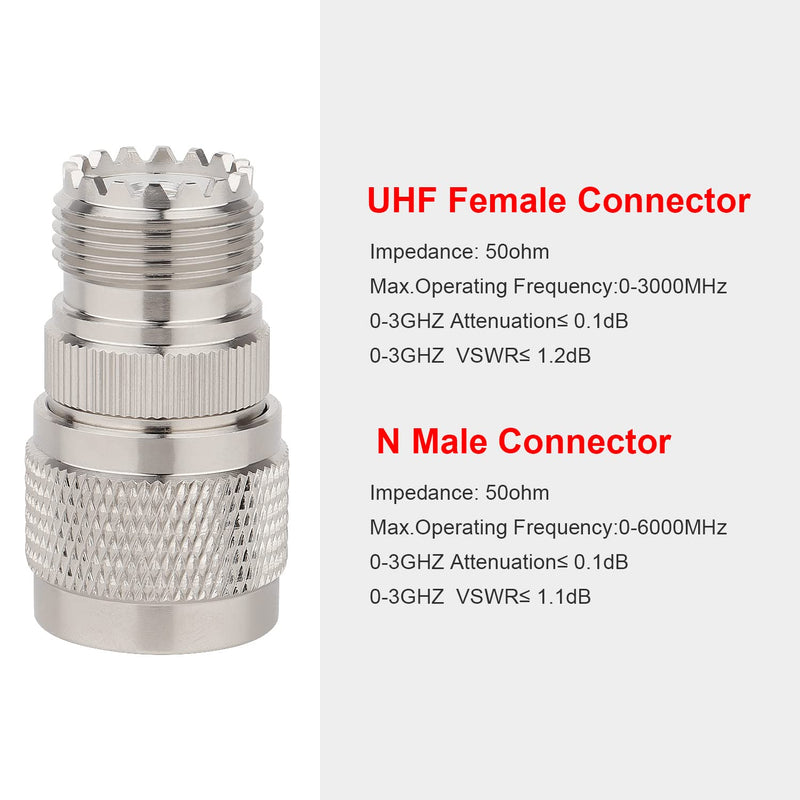 [Australia - AusPower] - XRDS -RF N Male to UHF Female Adapter N Connector to PL-259 SO-239 Coax RF Coaxial Cable Connectors Pack of 5 (NOT for TV) 