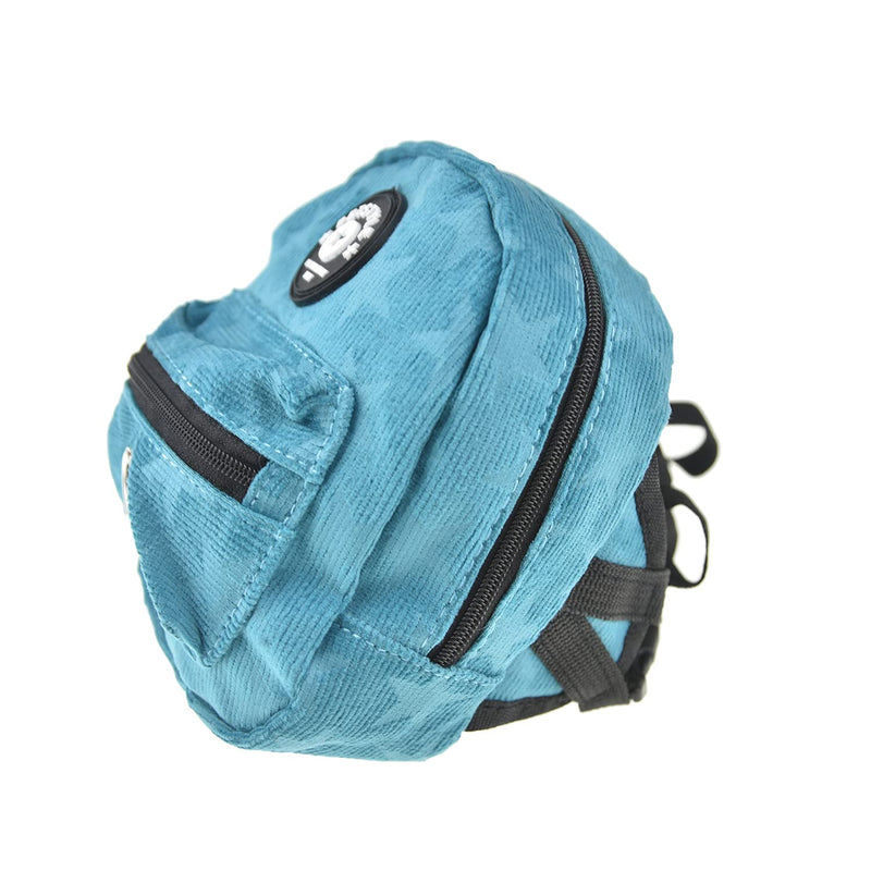 [Australia - AusPower] - FLAdorepet Dog Backpack Harness with Leash, Dog Poop Bag Dispenser, Pet Self Carrier Adjustable Travel Hiking Walking Harness Backpack for Small Medium Dogs S(Bust 12.5-15.7inch) Blue 