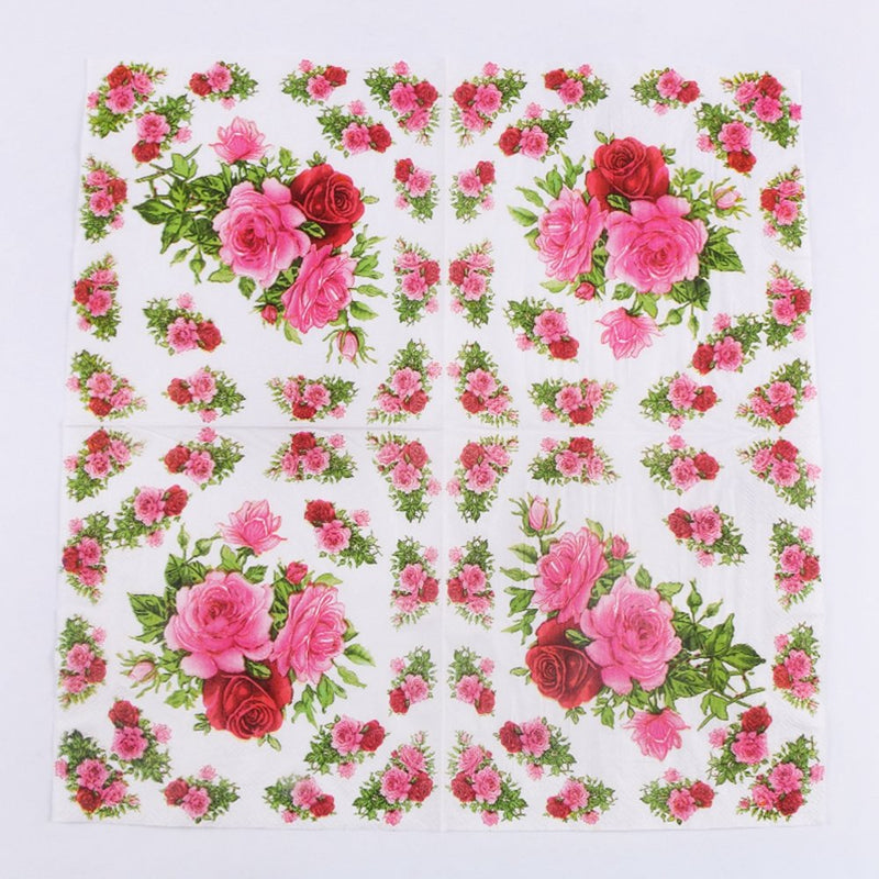 [Australia - AusPower] - Leimdu Pink Flower Paper Napkins,Luncheon Party Napkins Serviettes 40 Count 2-Ply, 13 x 13 Inch ZJ49 