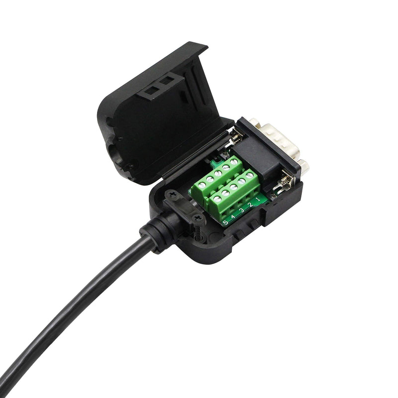 [Australia - AusPower] - SinLoon DB9 Connector Adapter RS232 Serial Port D-SUB Adapter Plate Breakout Board Solder-Free (1-Pair Male+Female with Screwdriver ，Black Rubber Core) 